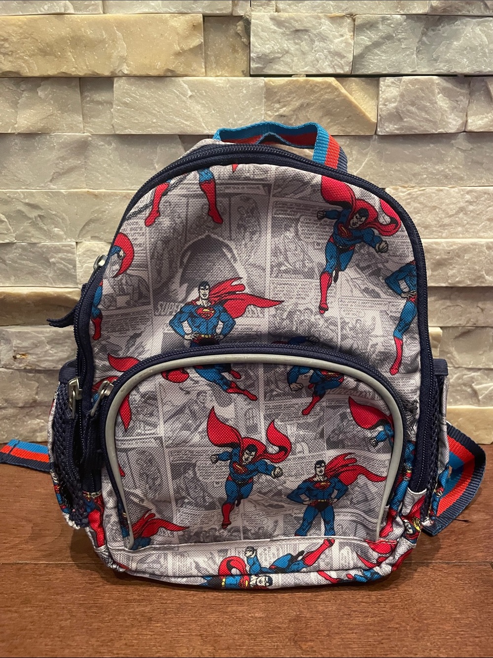 Pottery Barn Toddler Superman Backpack - Red & Blue